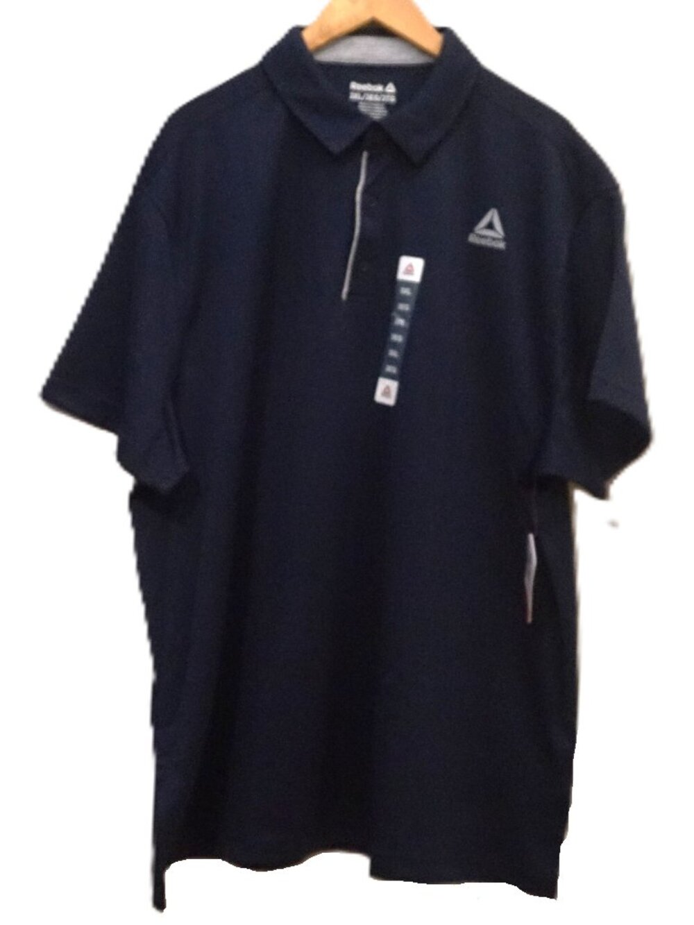 Reebok Classic Performance Polo Navy Short Sleeve Shirt Men’s 3XL